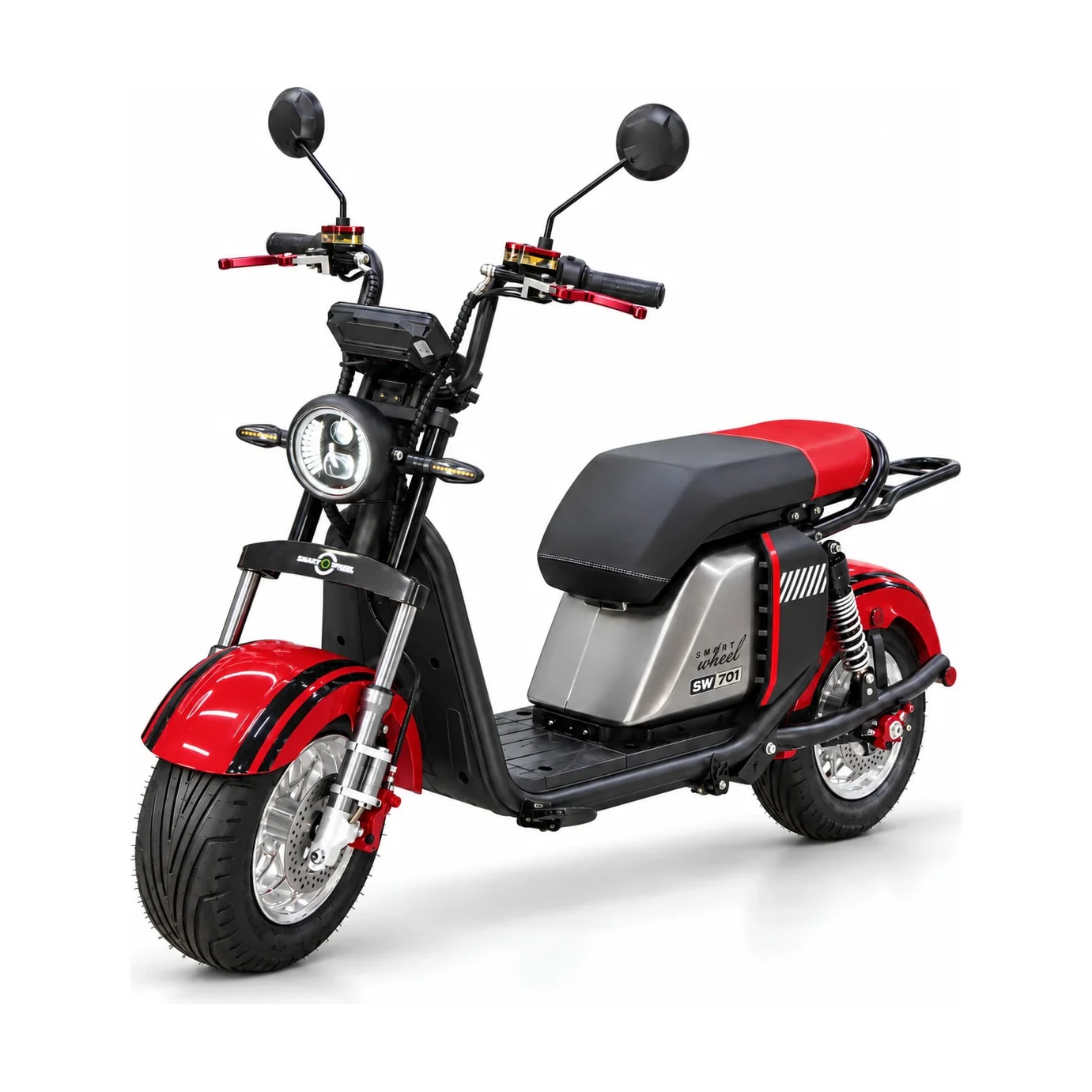 Moto Eléctrica Smart Wheel SW701 1000W 32Km/h Roja